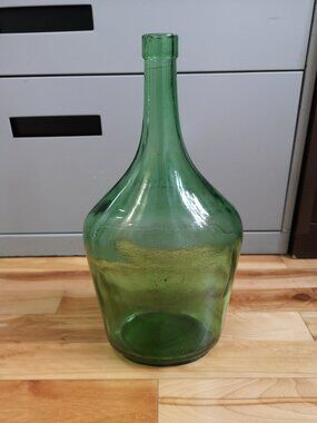 Green Vintage Glass Bottle